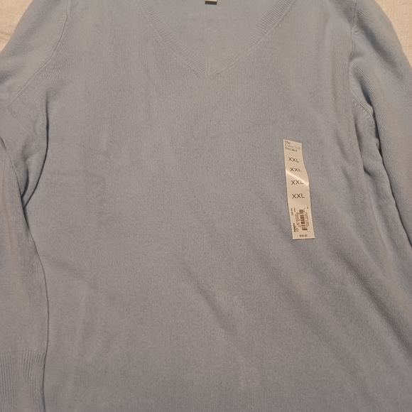 NWT Super soft v neck sweater. Sky blue Size XXL - Picture 8 of 8